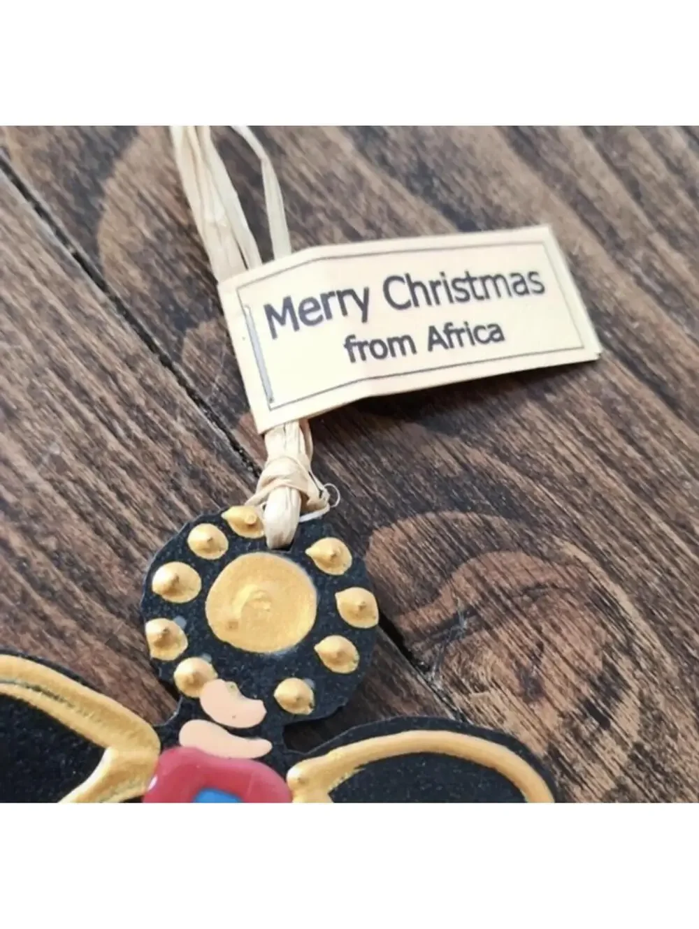 Hand‎ Painted African Angel Christmas Ornament